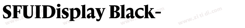 SFUIDisplay Black字体转换